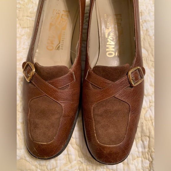 Vintage Ferragamo Loafer Heel SZ 7.5 AA - Picture 4 of 7